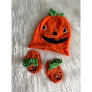 Baby Pumpkin Costume Accessories- hat and booties
